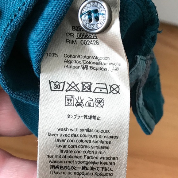 Burberry Green Button Collar Long Sleeved Tee - size 14Y - Picture 4 of 6